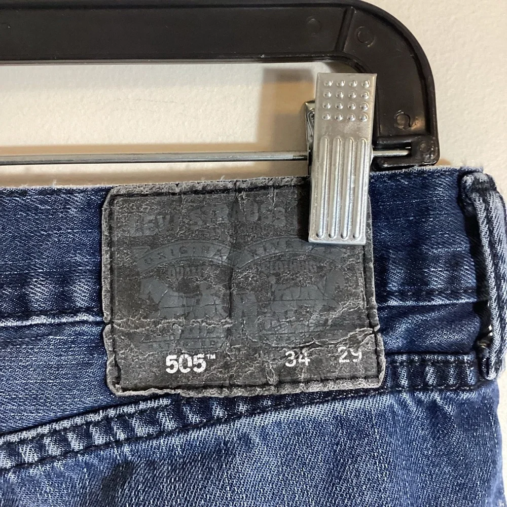 Levi's 505 Regular Fit Distressed Jeans Size 34x29